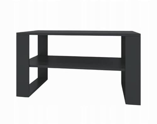 SerwisBox Moderner Couchtisch, 90 cm x 58 cm x 50 cm, Anthrazit, Minimalistisches Design, Wohnzimmertisch