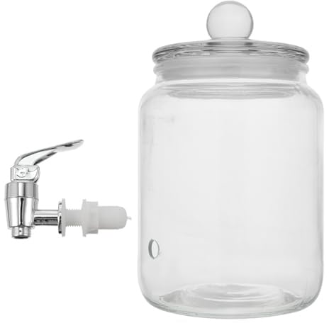 Toyvian Distributeur de Vin Verre Style Tonneau avec Robinet Abs Distributeur de Boissons Froides pour Brandy Whisky Vodka Rhum Accessoire Vin Pratique et Élégant