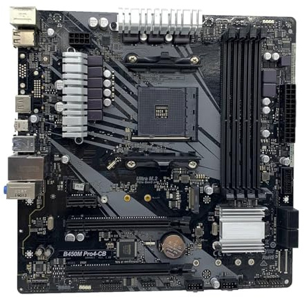 Schede madri Fit For ASRock B450M PRO4-CB AMD AM4 Supporta 5950X 5800X3D 5700X 5600X 5600G 1700X 2700X CPU 4xDDR4 M.2 HDMI MATX