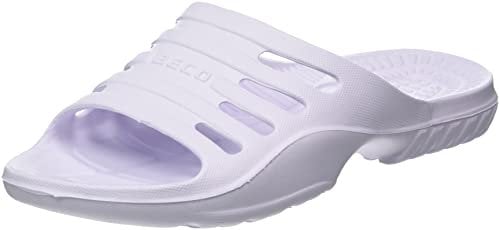 BECO Femme Pantoletten, Badelatschen Unisex Mules, Blanc (Weiß 1), 38 EU