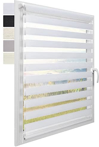 Sol Royal Doppelrollo 60 cm breit DL2 – Doppelrollo Klemmfix ohne Bohren 60x220 cm – Fensterrollo Innen Rollos für Fenster ohne Bohren – Sicht & Sonnenschutz Duo Rollo Fenster Rollos für Innen Weiß