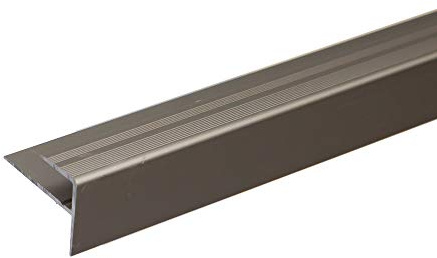 IANPAV Screw Anodised Aluminium Carpet Edge Nosing Profile Cover Strip Door Floor Bar Trim 900mm x 23mm x 16mm A60, Champagne