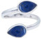 Ring 925 Silber Lapis Lazuli blauer Stein größenverstellbar Edelstein echt Silber Damen Sterling Silber Geschenk (MRV-087-06)
