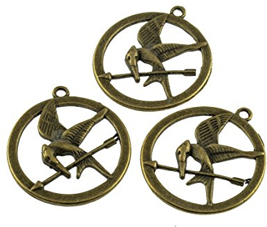 Vintageparts 3 Rahmenanhänger Spotttölpel in antik bronzefarben, DIY-Schmuck