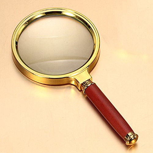 COCOMK Lupe 6 x Vergrößerung + 8 x Lupe Handlupe für Wissenschaft, Lesen Buch, Inspektion. 6X Handheld Magnifier