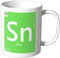 WANDKINGS® Tasse, Element Zinn Sn - Weiß