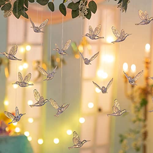 100 Pz Fai da Te Uccelli Volanti Soffitto Decorativo Appeso Ornamenti Albero di Natale per la Casa Asilo Shopping Mall Casa Tavolo Finestra Natura Decorazione