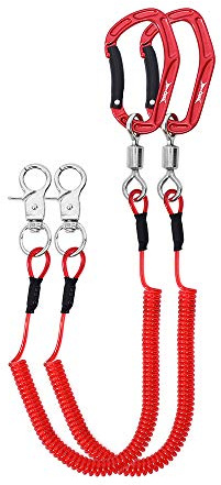HERCULES Heavy Duty Fishing Lanyard, Coiled Lanyard for Fishing, Rods, Pliers, Boating, Paddles, Kayak
