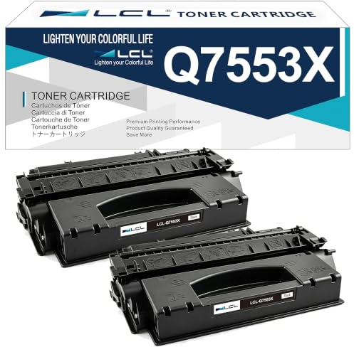 LCL Kompatibel Tonerkartusche 53A 53X Q7553A Q7553X 715H CRG715H CRG715 7000Seiten (2 Schwarz) Ersatz für HP Laserjet P2014/P2015/M2727 Series Canon LBP-3310/3370 M2727 MFP/M2727nf MFP/M2727nfs MFP