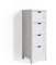 Vicco Badschrank Bianco, Badezimmerschrank mit Schubladen, Weiß, 30 x 81 cm