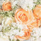 20 Servietten Rosen in weiß und orange | Blumen | Hochzeit | Sommer 33x33cm