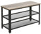 IBUYKE Schuhbank, Schuhschrank, Schuhregal zum Sitzen, Schuhablage mit 3 Ebenen, Metallrahmen, für Eingangsbereich, Diele, Wohnzimmer, Industrie-Design TMJ004Y