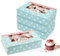 12 Stück Papier Kuchenboxen, Süßigkeiten Schachtel, Kuchen Karton, Keks Verpackung, Einfach zu Bedienen, mit Transparentem Fenster, für Gebäck, Cupcakes, Kleine Kuchen und Kekse(21,5 x 13,5 x 5 cm)