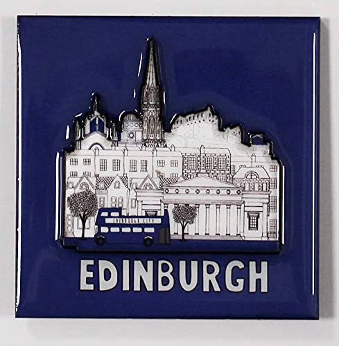 Scotland Scottish PU Fridge Magnet Lion Rampant Tartan 3D Epoxy Thistle Edinburgh (Edinburgh Skyline)