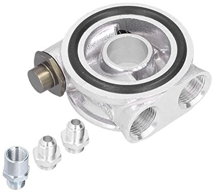 Ölkühler-Kit, Universal-Autoölkühler-Filter Sandwichplatte Thermostat-Adapter 3/4 Zoll 16-UNF AN10 M18x1.5mm Anschluss ölkühler adapterplatte anschlussflansch