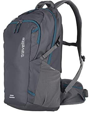 Travelite OFFLITE Fahrradrucksack aus robustem Material, Wanderrucksack aus Polyester mit integrierter Regenhaube, 800g, 53 cm, 20 Liter, Anthrazit