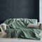Milam London Copridivano Per Divano In Cotone Verde, Grande Plaid A Spina Di Pesce, Copridivano Per Letto Matrimoniale, 2 Posti, 170 X 230 Cm