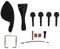 SPYMINNPOO Zubehör-Kit für Violine, Geige, Ersatzteile, Metall, Holz, für Musikinstrumente der Größe 4/4 Zubehör Für Musikinstrumente Geigenzubehör