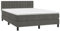 vidaXL Boxspringbett mit Matratze LED Polsterbett Bett Doppelbett Bettgestell Bettrahmen Lattenrost Hotelbett Schlafzimmerbett Dunkelgrau 140x200cm Samt