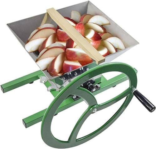 Broyeur à fruits et pommes – 7 L en acier inoxydable – Moulin manuel pour presse-agrumes – Extracteur de fruits pour le vin et le cidre