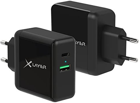 XLayer Dual USB C Ladegerät 30W Adapter Netzteil für iPhone 16 15 14 13 12 11 Pro Max SE XS XR 8 Plus Samsung Galaxy Schnellladegerät Handy Stecker Ladestecker Ladeadapter