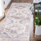 TOPICK Läufer Flur Waschbar Hellrot Küche Läufer Vintage Blume Orientalischer Dünner Faltbar Teppich für Brücken Schlafzimmer Wohnzimmer Tisch rutschfest Teppichläufer Flurteppich 60x180cm