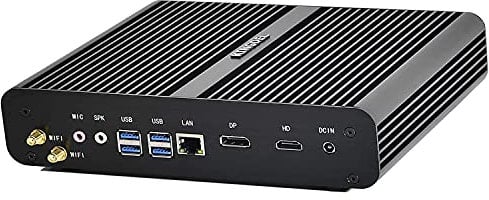 KINGDEL NC860 Fanless Mini Computer, Mini Gaming PC with i7 12th Gen. CPU 10 Cores, 16GB DDR4 RAM, 512GB NVMe SSD, 8K: 7680x4320@60Hz, HD, DP, WF 6E+BT 5.3, Metal Case W-11 Pro
