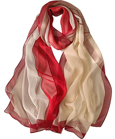 FAIRYGATE Schals & Tücher für Damen Seidenschal Damen Elegant Tücher Damen Schals für Damen Schal Stola Halstuch Tuch aus Chiffon für Frühling Sommer A5221