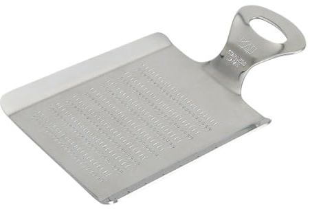 KAI Mini rallador de acero inoxidable - Dimensiones: 10,8 x 7,8 x 1,7 cm - Hecho de acero inoxidable - Dientes pequeños y afilados - Ideal para jengibre, ajo, wasabi, ralladura de cítricos