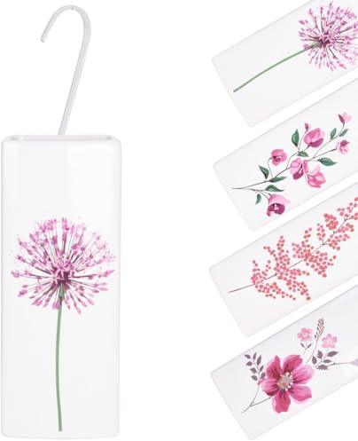 Vilde Luftbefeuchter Wasserverdunster Verdunster Diffusor Heizungsverdunster aus Keramik weiß rosa Blumen 1 Stück