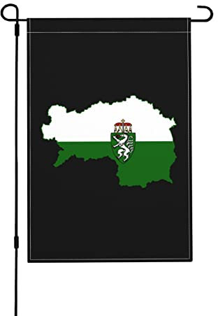 Flaggenkarte Der Steiermark Fahne Robuste Haus Hof Flagge Wetterfeste Fahnenkette Flaggen Für Außenbereich Hof Garten,70X102Cm