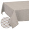 Nappe en tissu textile lavable - Coton et polyester - Vichy gris - 350 x 140 cm - Pour l'intérieur et l'extérieur