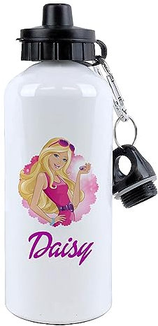 Personalised Doll Water Bottle Gift For Girl, Back To School Gift, 500 ml Aluminium Water Bottle.