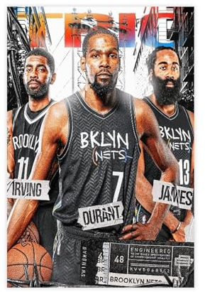 Sportsternposter Kyrie Irving Kevin Durant James Harden Poster Leinwand Poster Schlafzimmer Dekor Sport Landschaft Büro Zimmer Dekor Geschenk ungerahmt 20 x 30 cm
