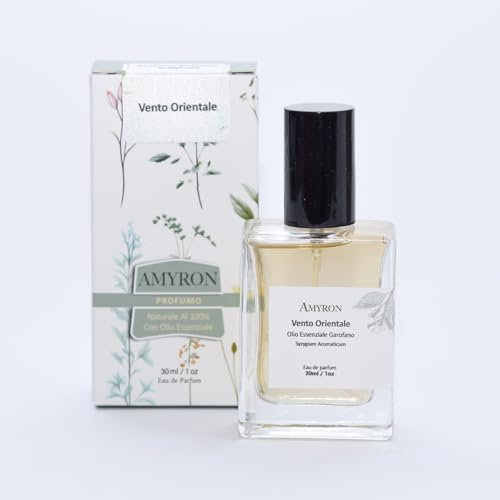 Profumo Botanico Vento Orientale 30ml AMYRON, Creato Con Ingredienti Al 100% Naturali A Base di Olio Essenziale Chiodi Di Garofano.