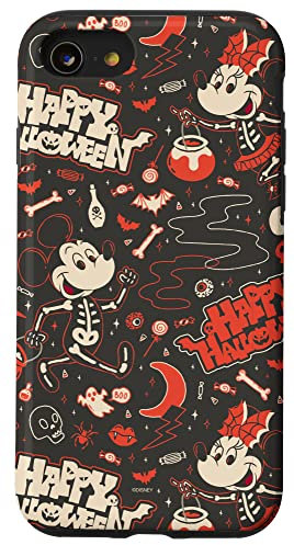 iPhone SE (2020) / 7 / 8 Disney Mickey Mouse & Minnie Mouse Happy Halloween Skeletons Case