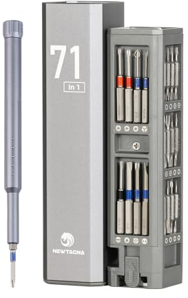 NEWTACNA Precision Small Screwdriver Set Mini Torx Watch Micro Screwdriver Bit Set Computer Tool Kit Tiny Ltt Hex T6 Torx Star Jewelers T5 T8 Torx Security 71 In 1 Triwing Screwdriver Set with Case