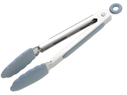 Wiltshire Mini pince de cuisine en silicone 18 cm, pince de cuisine et de service, pince à salade et barbecue, en acier inoxydable, ustensile résistant à la chaleur, antiadhésif, pointe anti-rayures,