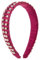scicent Haarreif Breit Zwei Entwässerungsbohrer Haarband Mode Stirnband Silk Satin Glitzer Headband Weinrot Haarschmuck für Damen Mädchen (Purpurrot) - 25918
