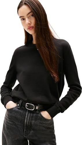 Tommy Jeans Damen Pullover Essential Crew aus Baumwolle
