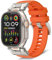 RoYiio Bracelet Compatible avec Apple Watch Series 10 46mm Series 9/8/7 45mm Ultra 1/2 49mm Series 6/5/4 44mm Series 3/2/1 42mm Bracelet Caoutchouc Fluoré pour Apple Watch SE 2 44mm - Orange