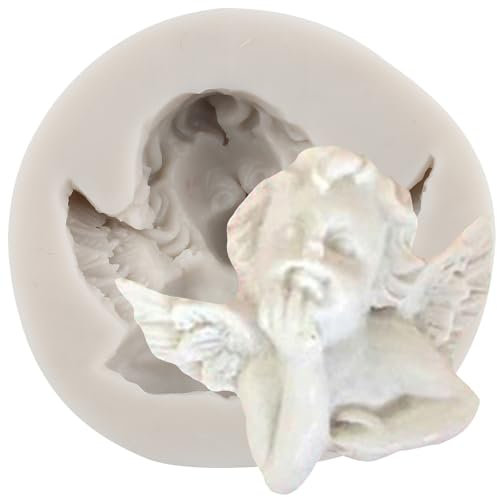 MINFEIDMS Ange Bébé Silicone Fondant Moules Ange Bébé Chocolat Bonbons Moule Pour Baby Shower Décoration De Gâteau Cupcake Topper Pâte De Gomme Argile Polymère