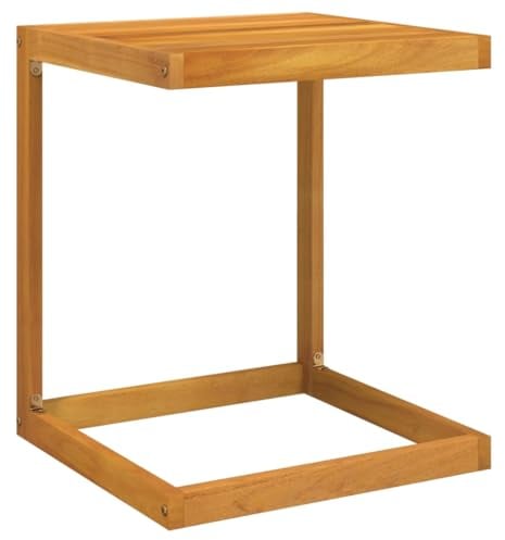 vidaXL C Tisch, Beistelltisch mit C-Form, Sofatisch für Wohnzimmer Schlafzimmer, Couchtisch Betttisch Nachttisch, Modern, Massivholz Akazie