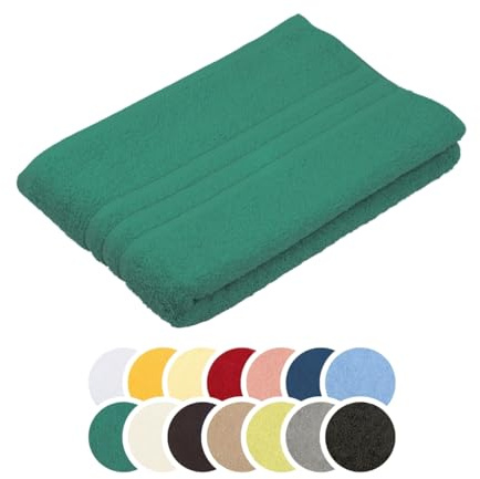 liebling Duschtuch, 100% Baumwolle, Serie Borkum, 70 x 140 cm, 60 Grad waschbar, trocknergeeignet, Farbe: Petrol