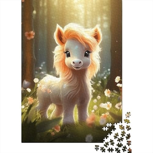 1000-teiliges Puzzle Little Pony Baby Holzpuzzle Familienaktivität Größe: 75 x 50 cm