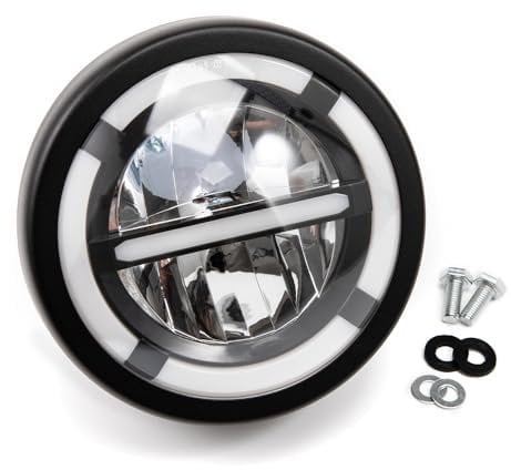 APEBAZY 5.75 Zoll Motorrad Led Scheinwerfer Motorrad Scheinwerfer Universal Rundscheinwerfer (MTCD1234)