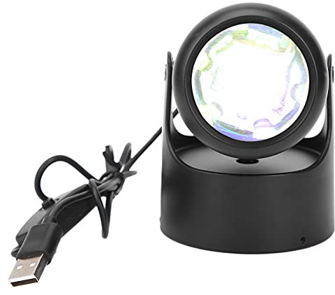 Qukaim Sunset Light Sunset Projector Lamp, USB Projection Night Light for Bedroom and Living Room, Sunset Light with Adjustable Angle, Home Decoration, 5V