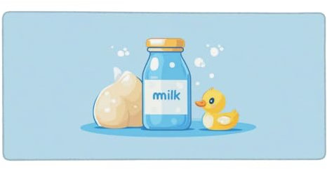 Blue Large Mouse Mat, Duck XXL Mouse Pad 28x12 inch Stitched Edges, Gaming Mouse Pad with Anti-Slip Rubber Base, Soft Smooth Surface to Improve Precision and Speed for PC, Laptop in office work-LG744