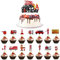 Feuerwehr Geburtstag Deko Cake Topper, 15 Stück Feuerwehr Tortendeko Kindergeburtstag Feuerwehr Kuchen Deko Happy Birthday Tortendeko Fire Truck Cupcake Toppers für Mottopartys Kuchendekorationen