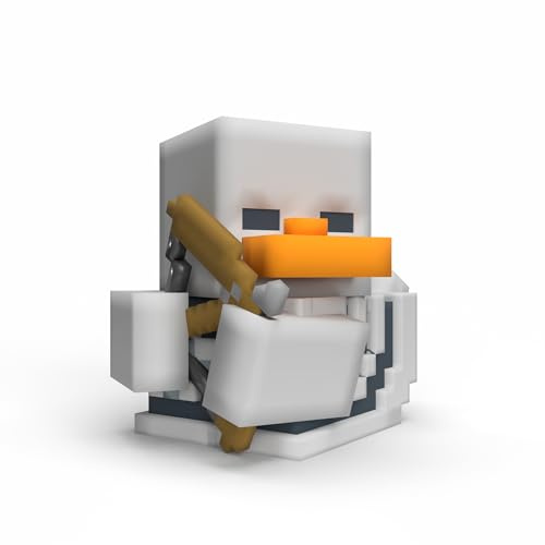 TUBBZ: Minecraft - Hostile Skeleton Mob Rubber Duck Collectable Toy 9 cm | Official Minecraft Merchandise – Vinyl Figure with Bathtub Display, Hostile Mob, Gaming Fan Decor & Novelty Duck Gift